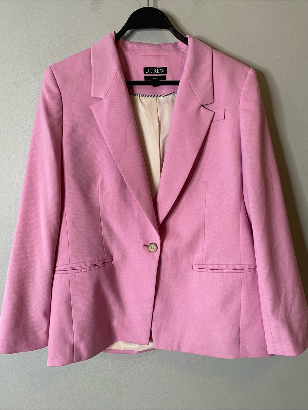 J.Crew Willa Wool Blend Pink Blazer Size 12